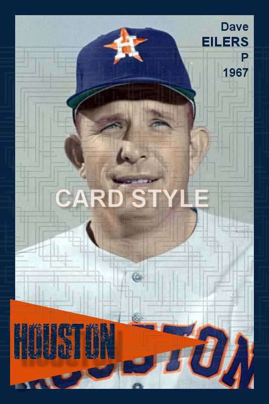 Dave Eilers - 1967 Houston Astros - choose a size & style