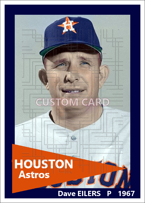 Dave Eilers - 1967 Houston Astros - choose a size & style