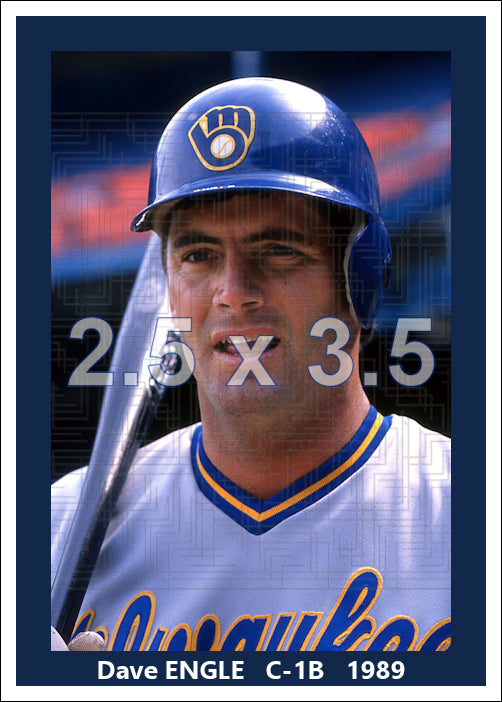 Dave Engle - 1989 Milwaukee Brewers - choose a size & style