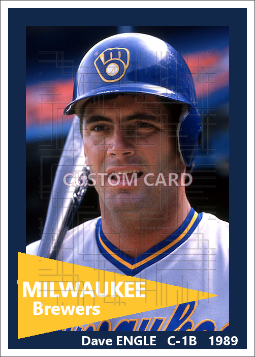 Dave Engle - 1989 Milwaukee Brewers - choose a size & style