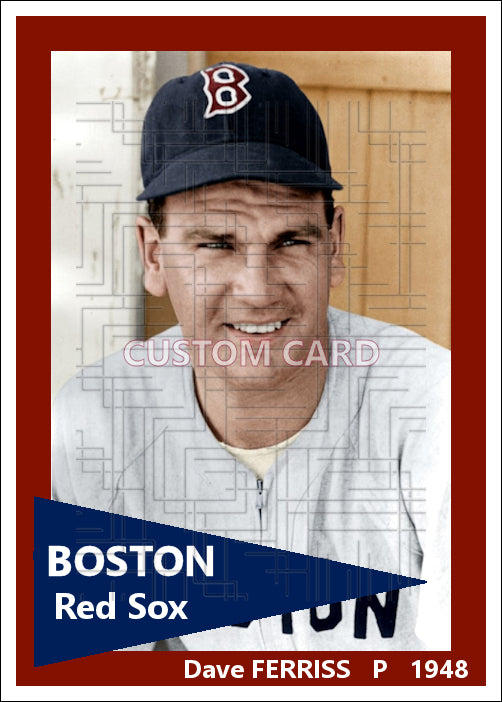 Dave Ferriss - 1948 Boston Red Sox - choose a size & style