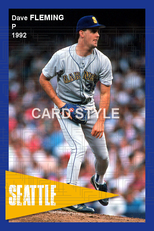 Dave Fleming - 1992 Seattle Mariners - choose a size & style