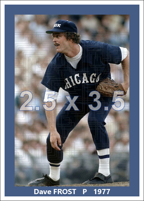 Dave Frost - 1977 Chicago White Sox - choose a size & style