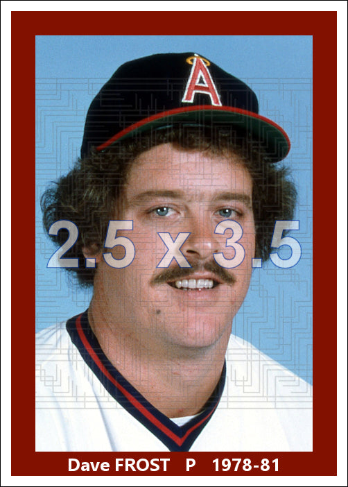 Dave Frost - 1978-81 California Angels - choose a size & style