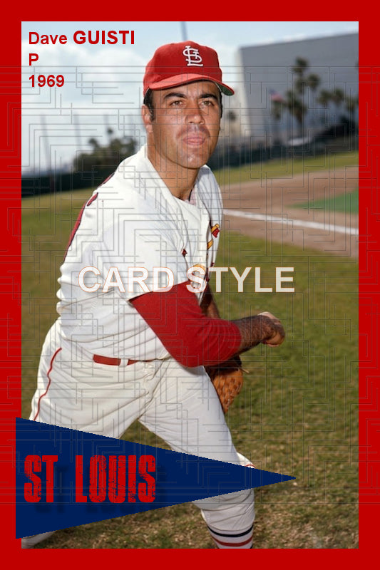 Dave Giusti - 1969 St. Louis Cardinals - choose a size & style