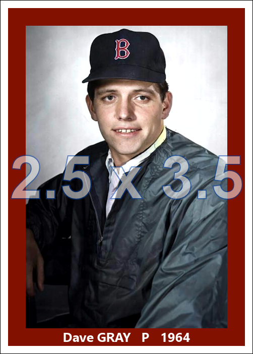 Dave Gray - 1964 Boston Red Sox - choose a size & style