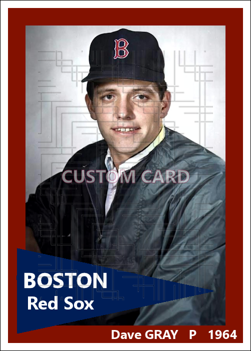 Dave Gray - 1964 Boston Red Sox - choose a size & style