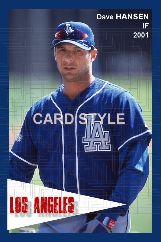 Dave Hansen - 2001 Los Angeles Dodgers - choose a size & style