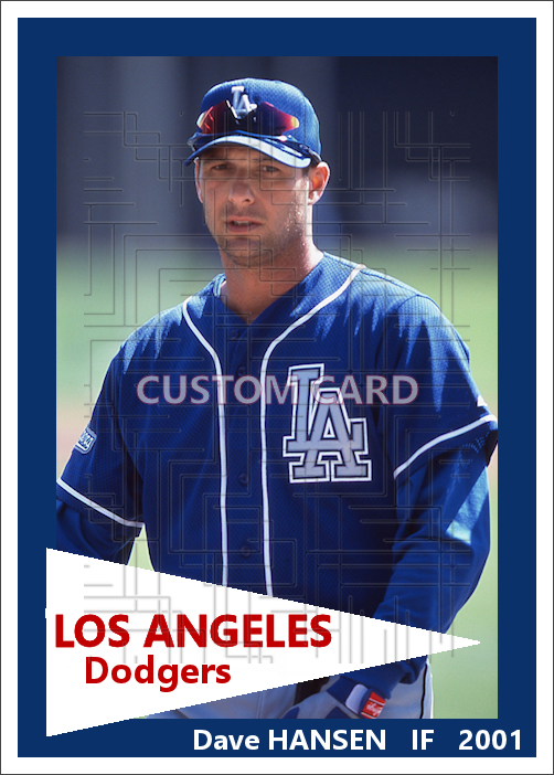 Dave Hansen - 2001 Los Angeles Dodgers - choose a size & style