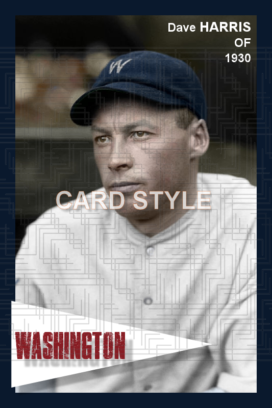 Dave Harris - 1930 Washington Senators - choose a size & style