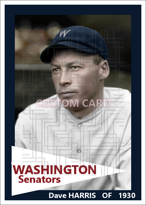 Dave Harris - 1930 Washington Senators - choose a size & style
