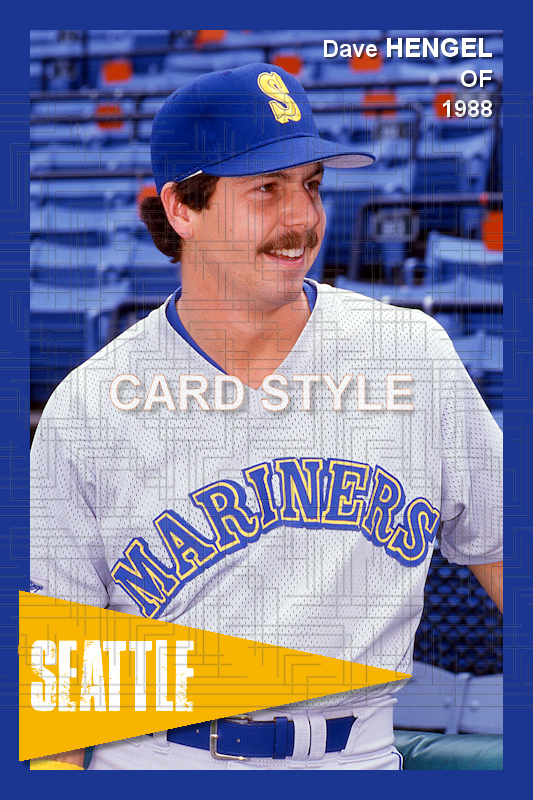 Dave Hengel - 1988 Seattle Mariners - choose a size & style