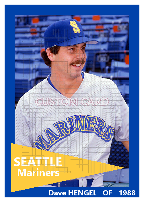 Dave Hengel - 1988 Seattle Mariners - choose a size & style
