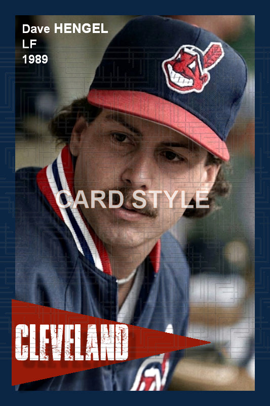 Dave Hengel - 1989 Cleveland Indians - choose a size & style