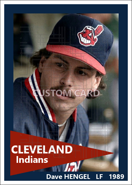 Dave Hengel - 1989 Cleveland Indians - choose a size & style