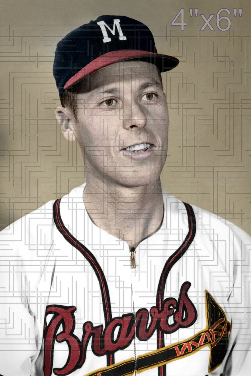Dave Jolly - 1953-56 Milwaukee Braves - choose a size & style