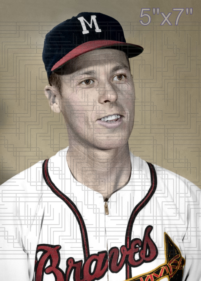 Dave Jolly - 1953-56 Milwaukee Braves - choose a size & style