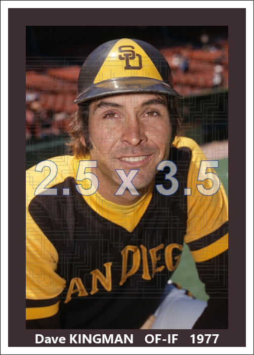 Dave Kingman - 1977 San Diego Padres - choose a size & style
