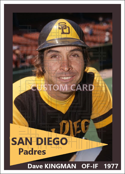 Dave Kingman - 1977 San Diego Padres - choose a size & style