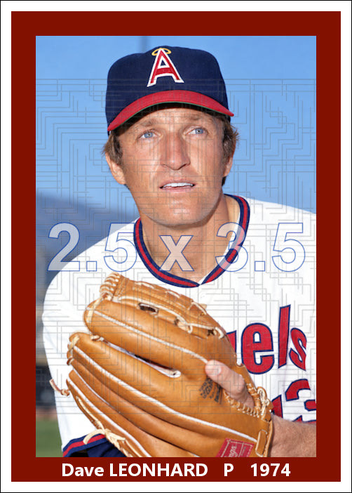Dave Leonhard - 1974 California Angels spring training - choose a size & style
