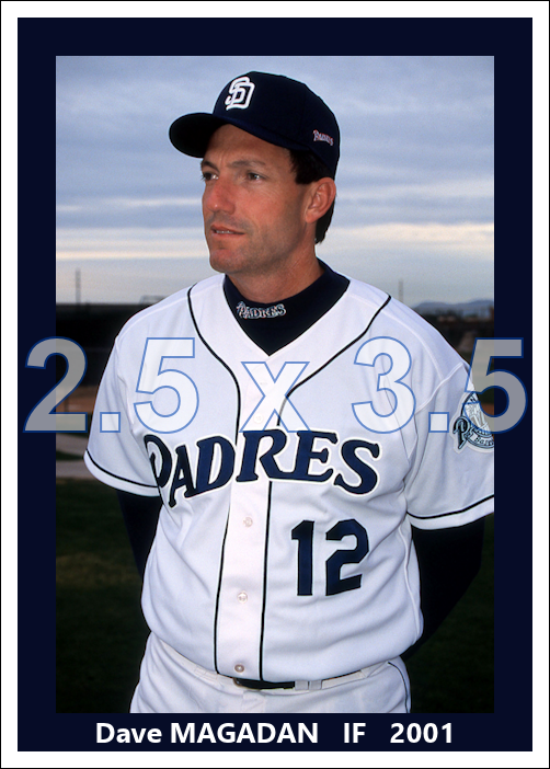 Dave Magadan - 2001 San Diego Padres - choose a size & style