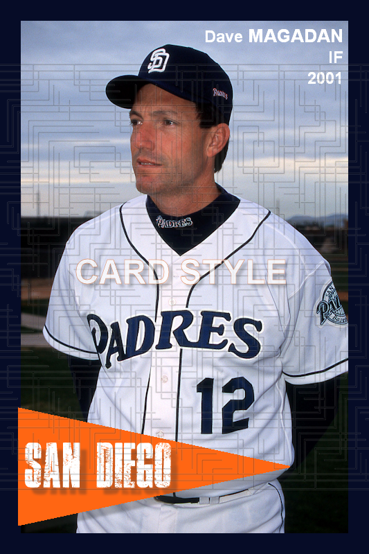 Dave Magadan - 2001 San Diego Padres - choose a size & style