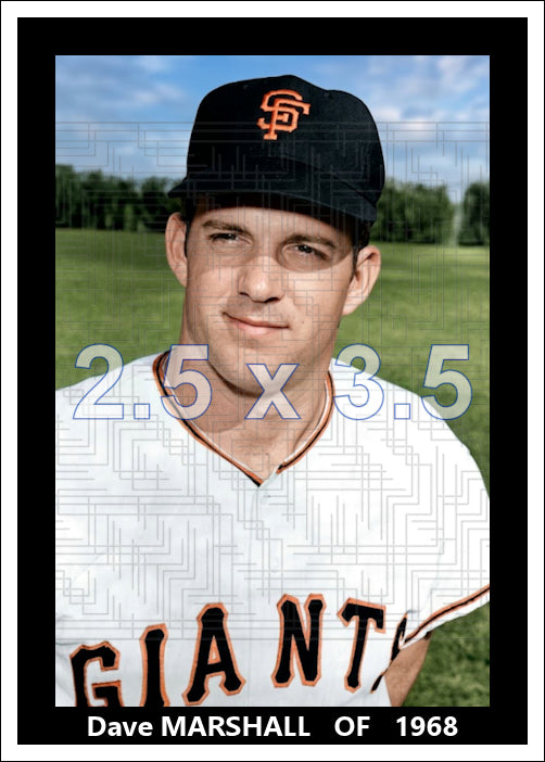 Dave Marshall - 1968 San Francisco Giants - choose a size & style