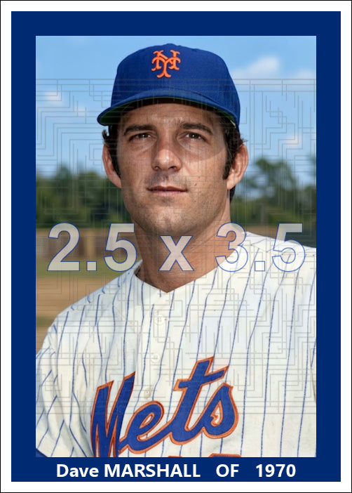 Dave Marshall - 1970 New York Mets - choose a size & style