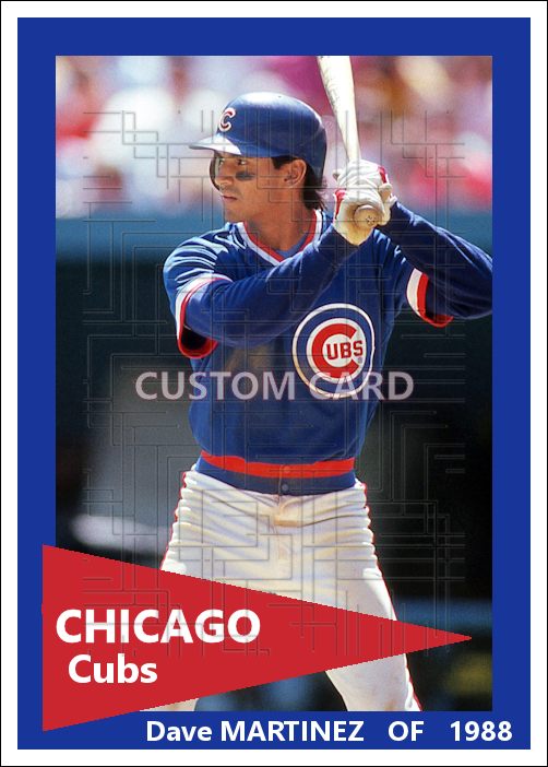 Dave Martinez - 1988 Chicago Cubs - choose a size & style