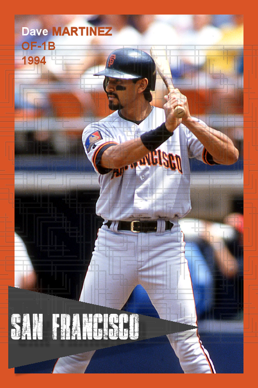 Dave Martinez - 1994 San Francisco Giants - choose a size & style