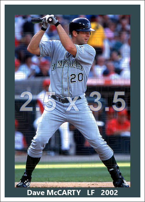 Dave McCarty - 2002 Tampa Bay Devil Rays - choose a size & style