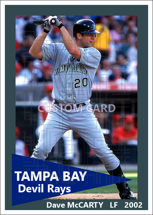 Dave McCarty - 2002 Tampa Bay Devil Rays - choose a size & style