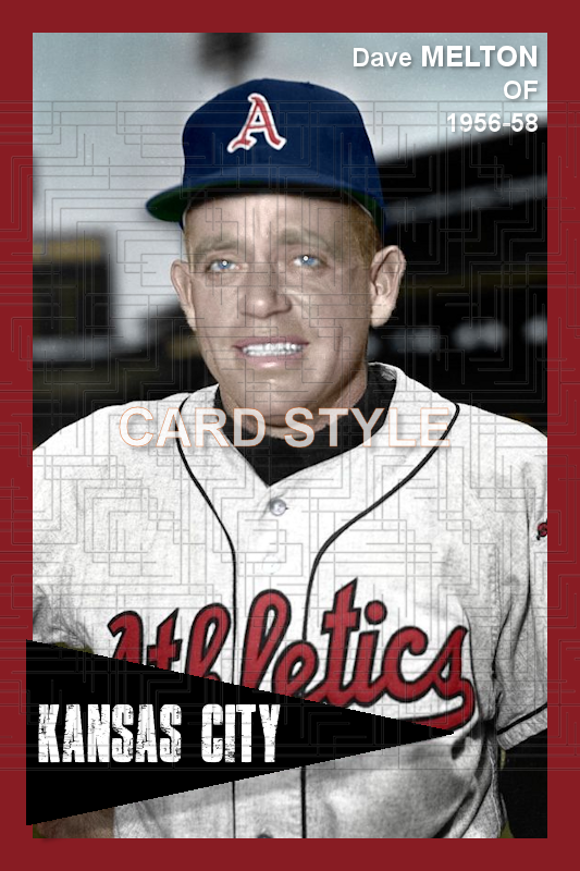 Dave Melton - 1956-58 Kansas City Athletics - choose a size & style