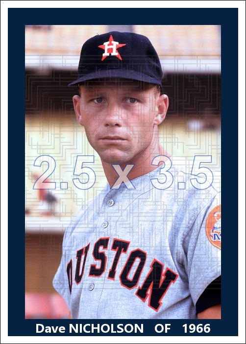 Dave Nicholson - 1966 Houston Astros - pose B - choose a size & style