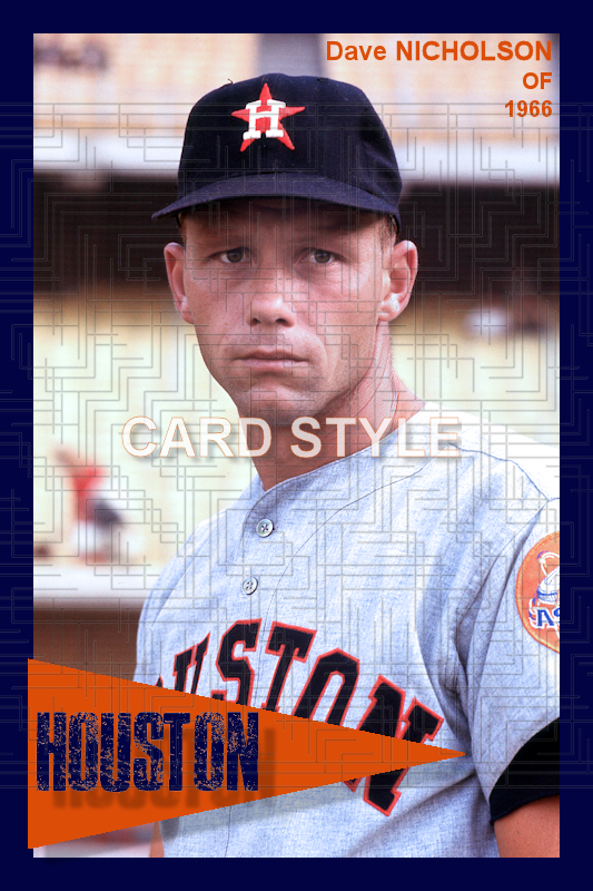 Dave Nicholson - 1966 Houston Astros - pose B - choose a size & style