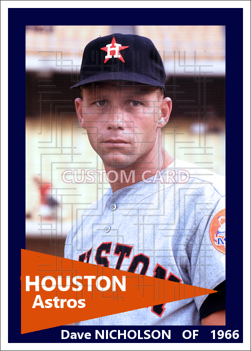 Dave Nicholson - 1966 Houston Astros - pose B - choose a size & style