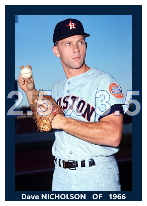 Dave Nicholson - 1966 Houston Astros - pose A - choose a size & style