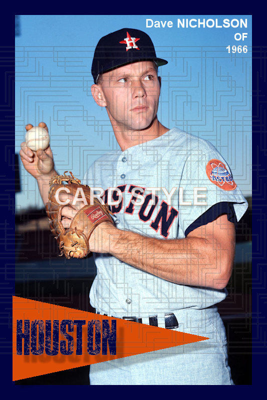 Dave Nicholson - 1966 Houston Astros - pose A - choose a size & style
