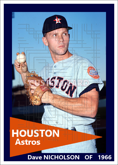 Dave Nicholson - 1966 Houston Astros - pose A - choose a size & style