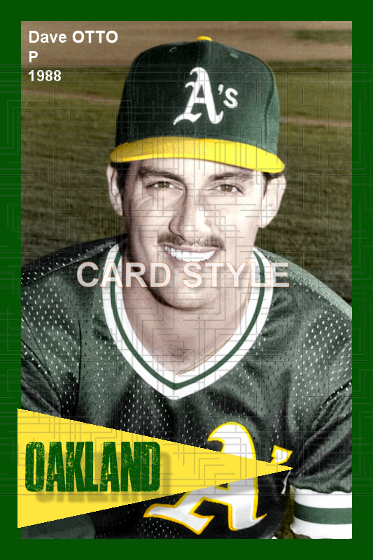 Dave Otto - 1988 Oakland Athletics - choose a size & style
