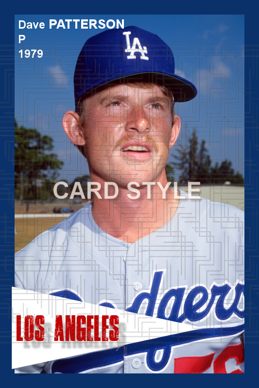 Dave Patterson - 1980 Los Angeles Dodgers - choose a size & style