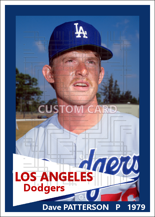Dave Patterson - 1980 Los Angeles Dodgers - choose a size & style