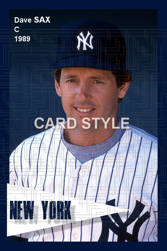 Dave Sax - 1989 New York Yankees - choose a size & style
