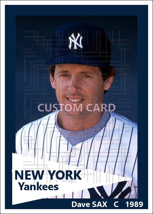 Dave Sax - 1989 New York Yankees - choose a size & style