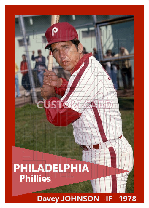 Davey Johnson - 1978 Philadelphia Phillies - choose a size & style