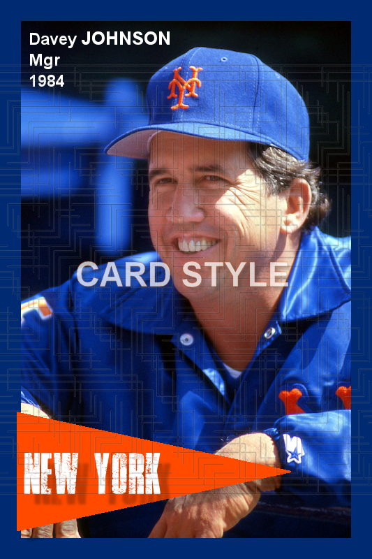 Davey Johnson - 1984 New York Mets - choose a size & style