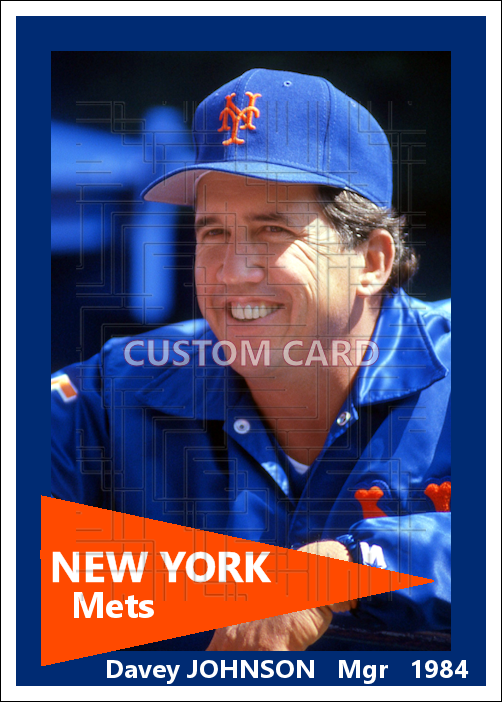 Davey Johnson - 1984 New York Mets - choose a size & style