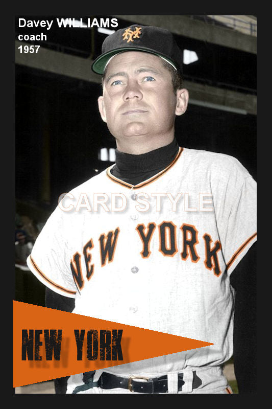 Davey Williams - 1957 New York Giants - choose a size & style