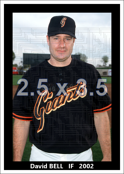 David Bell - 2002 San Francisco Giants - choose a size & style