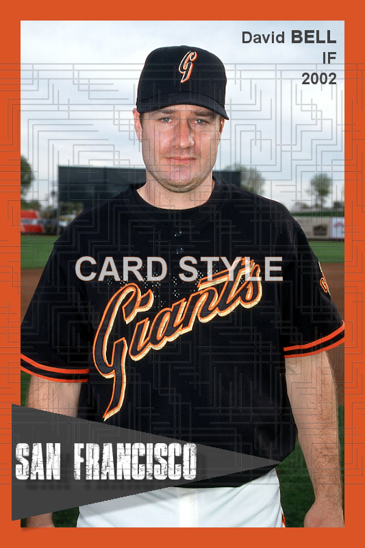 David Bell - 2002 San Francisco Giants - choose a size & style